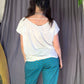 Free People Linen Blend Shell Tee