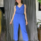 Universal Thread Cobalt Blue Linen Jumpsuit