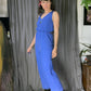 Universal Thread Cobalt Blue Linen Jumpsuit