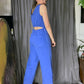 Universal Thread Cobalt Blue Linen Jumpsuit