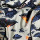 Hot Lava Volcano Print Long Sleeve Dress