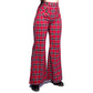 Nemisis Plaid Trousers In Red Windowpane Check