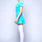 Anahata Mini Dress in Aqua Velvet