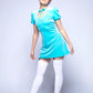 Anahata Mini Dress in Aqua Velvet
