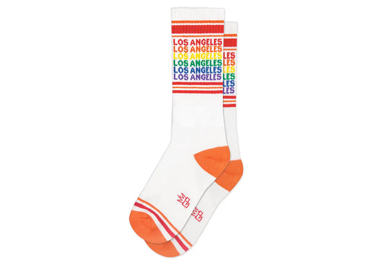 Rainbow Los Angeles Ribbed Gym Socks