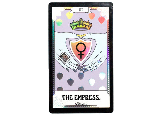 Empress Tarot Card Holographic Sticker