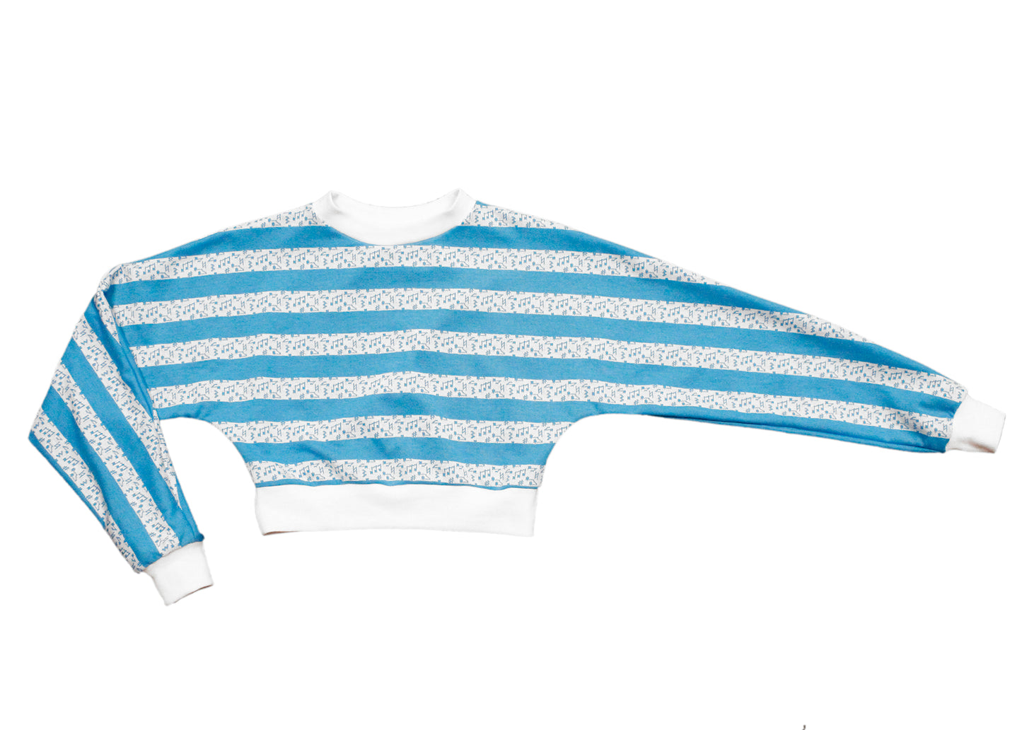 Praxis Long Sleeve Top In Blue Music Stripe