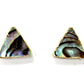 Triangle Abalone Paua Shell Stud Earrings