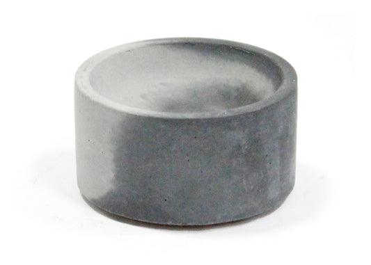 Round Incense Holder in Black & Grey Marble