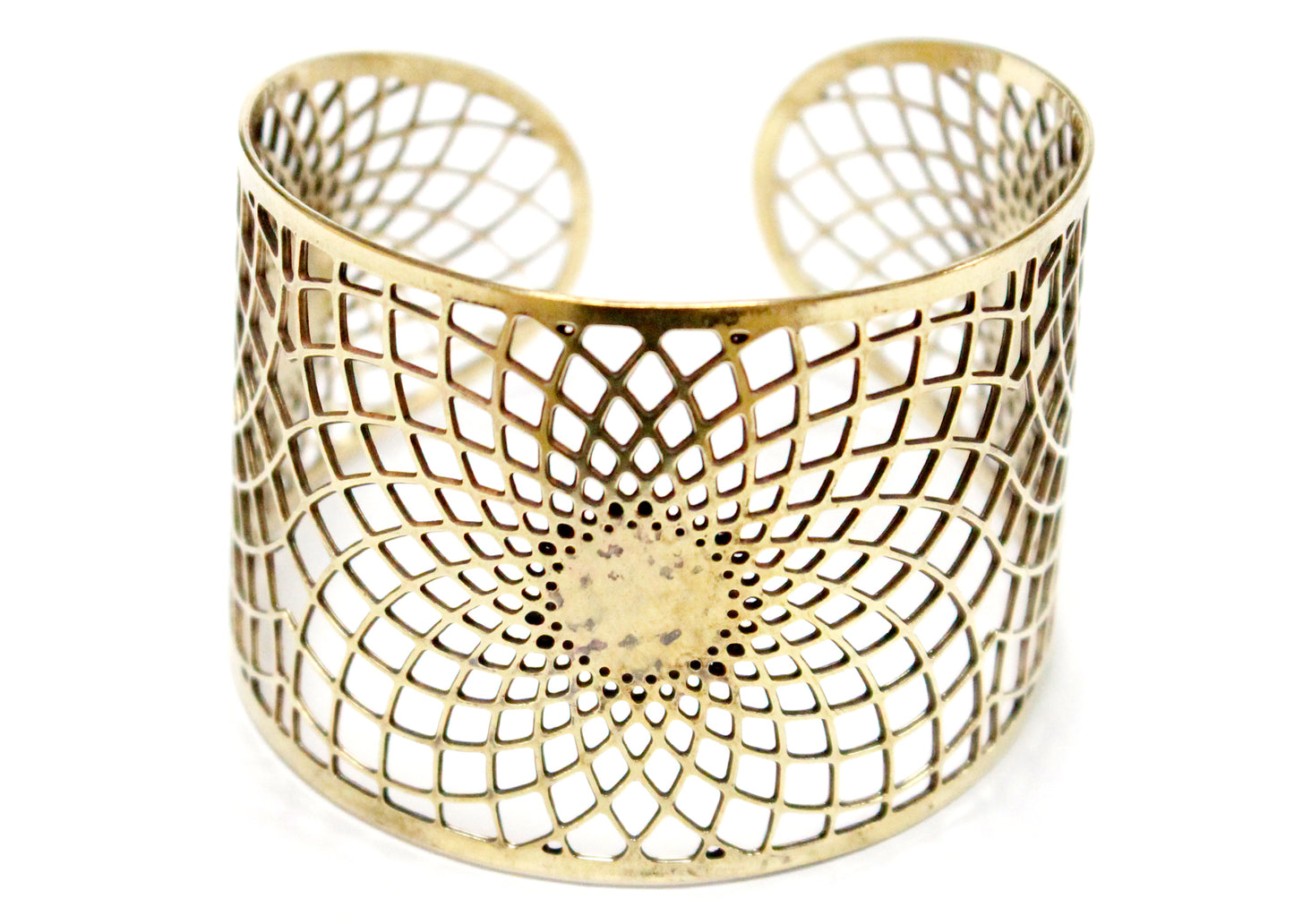Sacred Geometry Cuff Bracelet in Brass