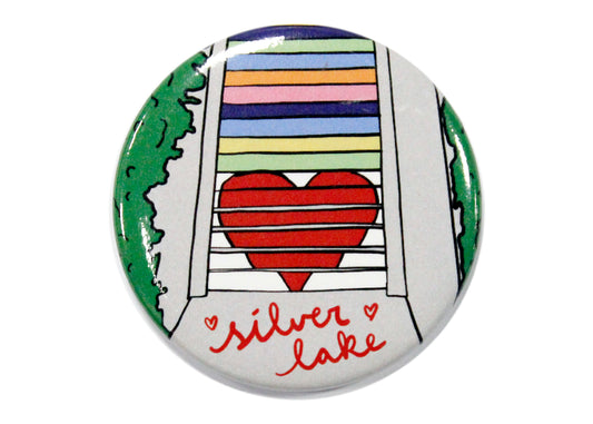 Silver Lake Rainbow Stairs Magnet