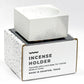 Square Incense Holder in Grey & White Marble