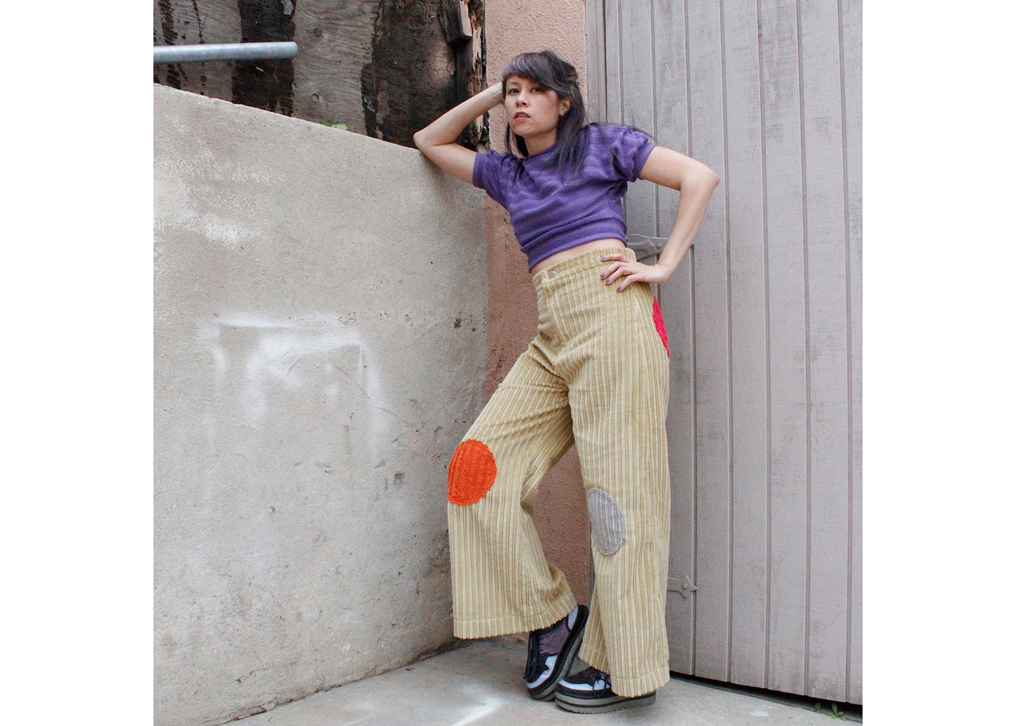 Praxis Top In Ube Terry Stripe