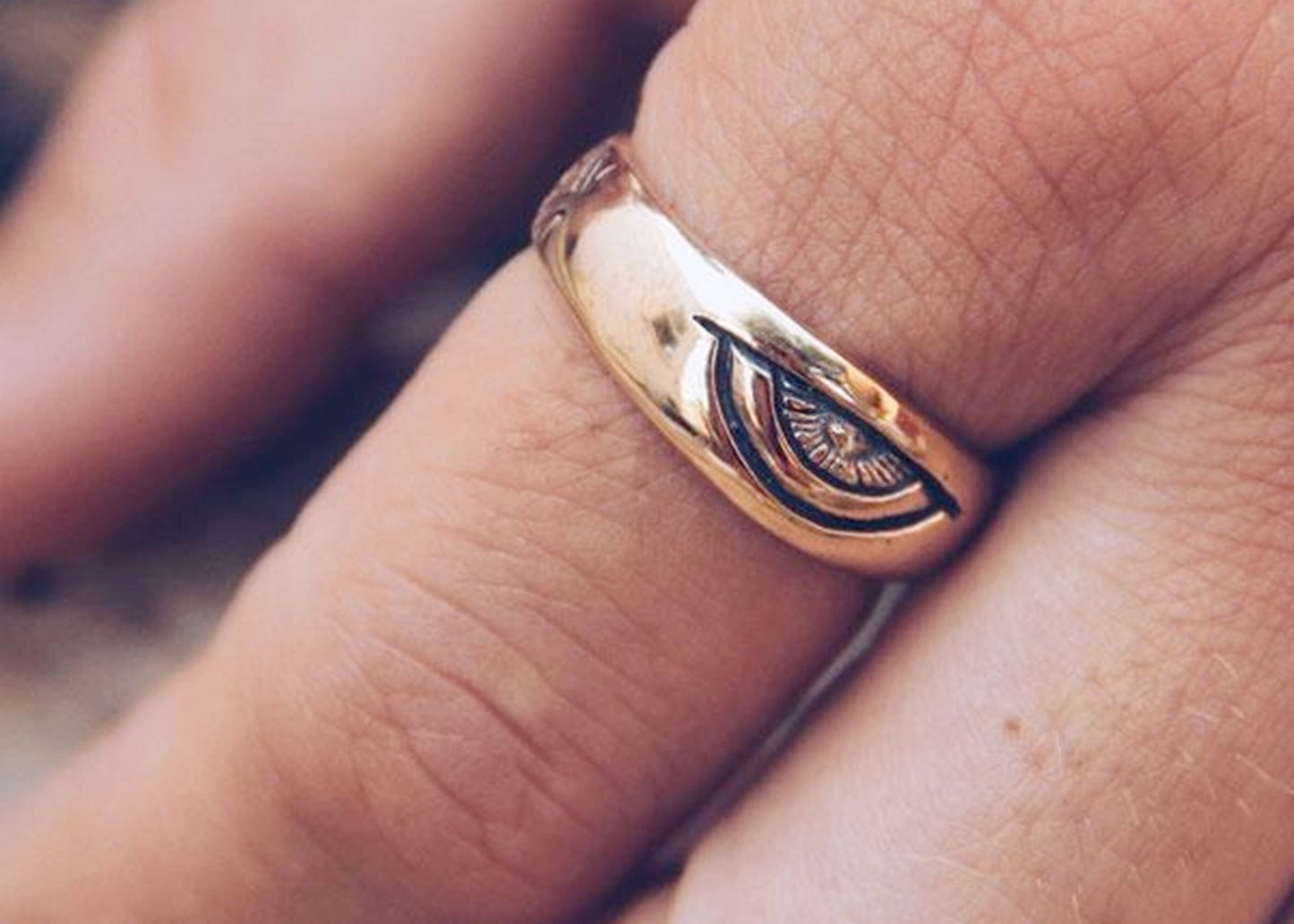 Third Eye Ring in Brass