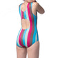 Concentric Swimsuit in Spumoni Stripe