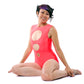 Concentric Swimsuit in Neon Pink