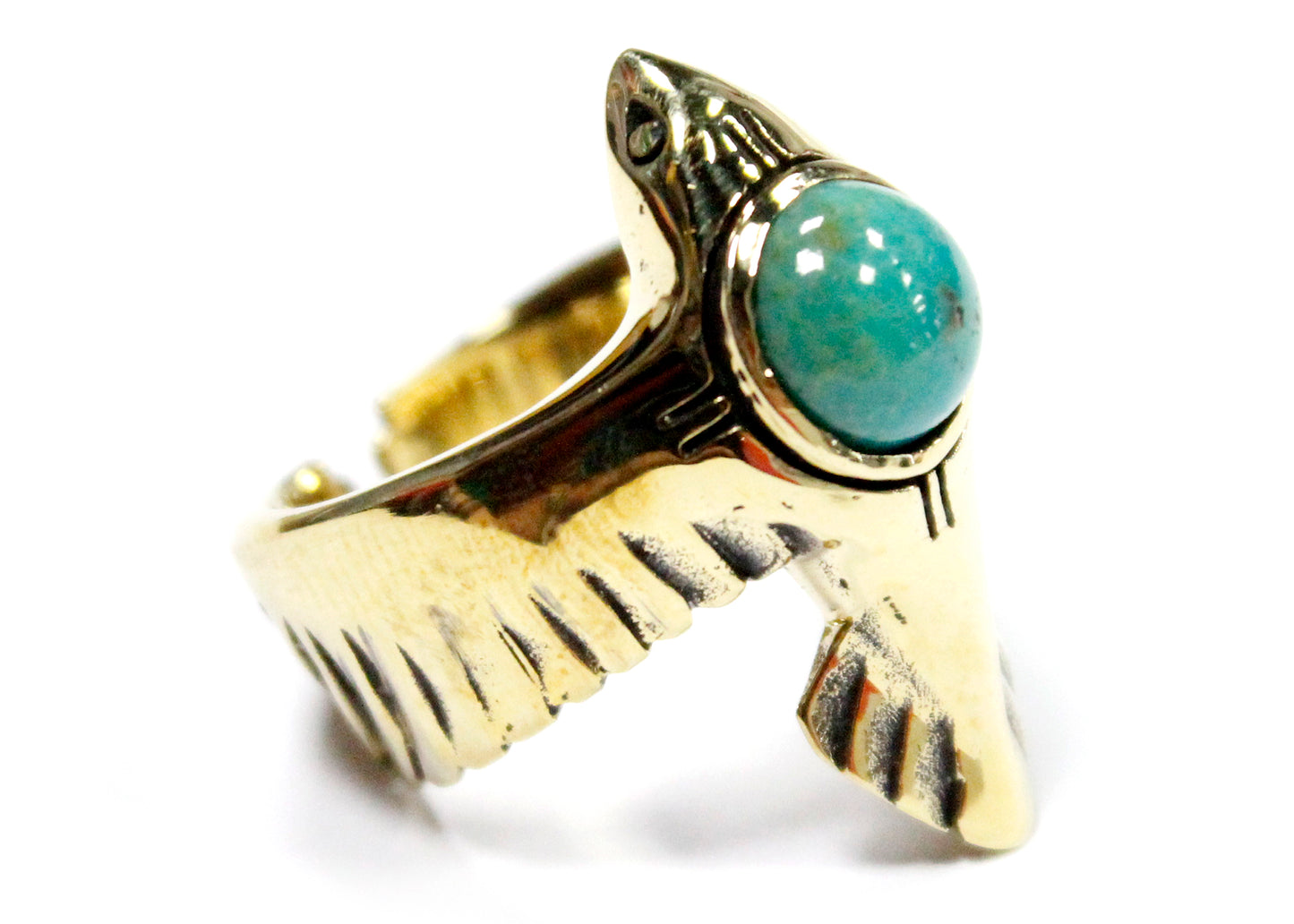 As Above Ring in Brass & Turquoise