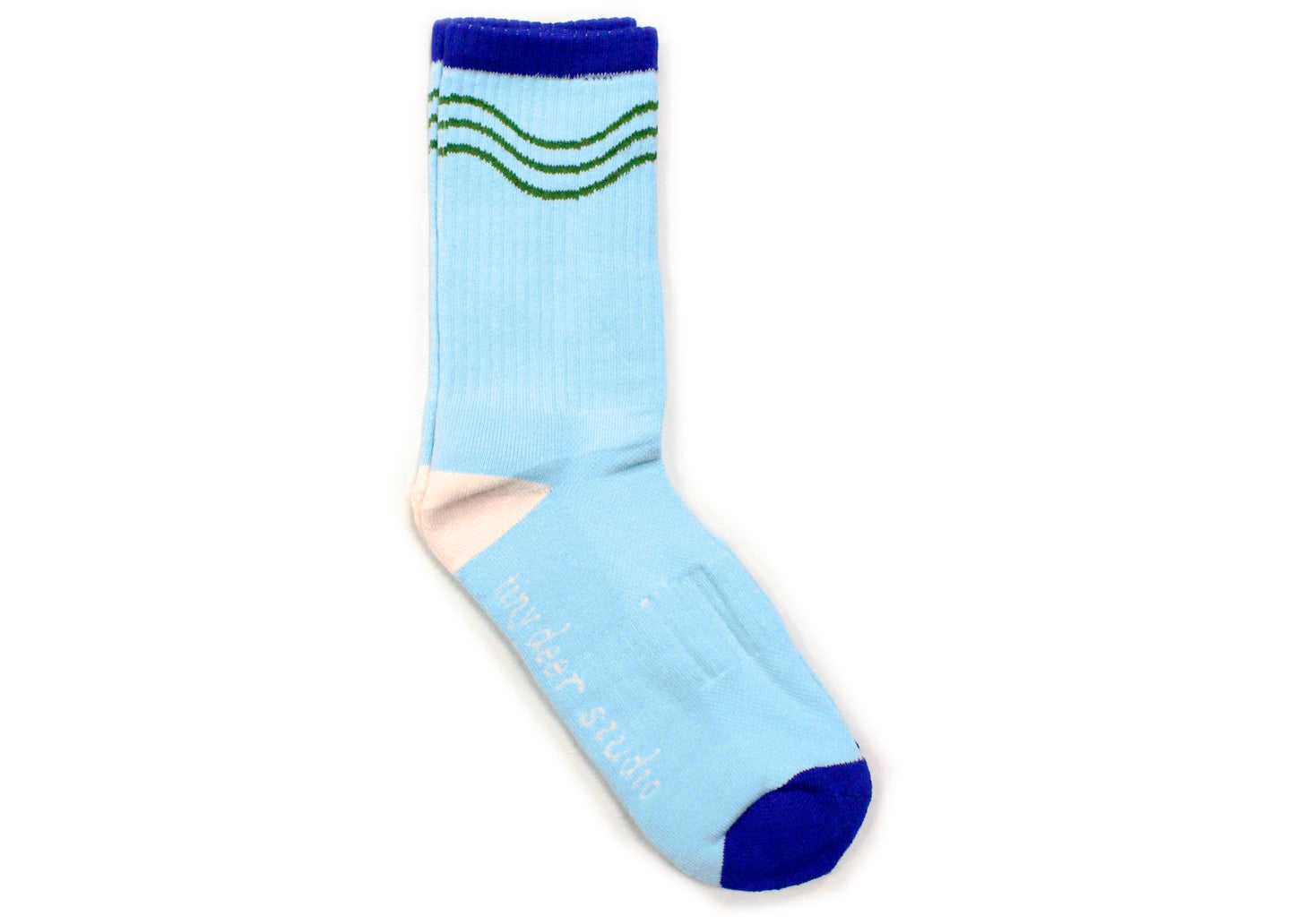 Athletic Waves Socks in Baby Blue