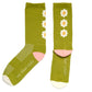 Athletic Daisy Chain Socks in Avocado