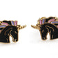 Black Unicorn Stud Earrings