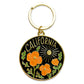 California Poppy Sun Keychain