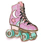 Celestial Lilac Glitter Moon & Star Roller Skate Enamel Pin