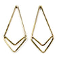 Chevron Diamond Kite Earrings in Brass