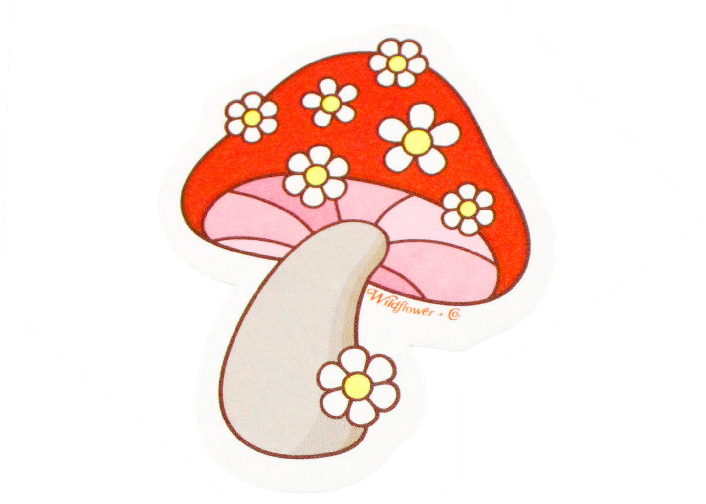 Daisy Mushroom Sticker
