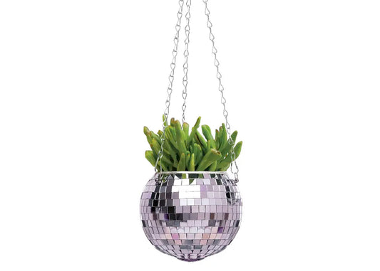 Disco Ball Hanging Planter - Small