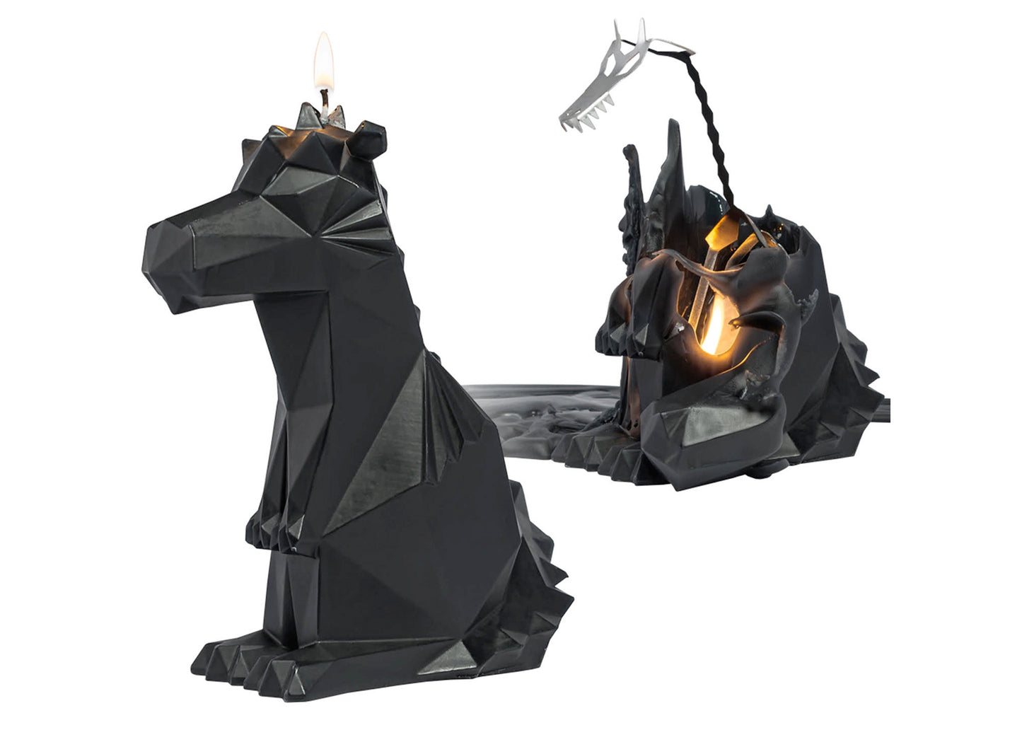 Dreki PyroPet Dragon Candle in Black