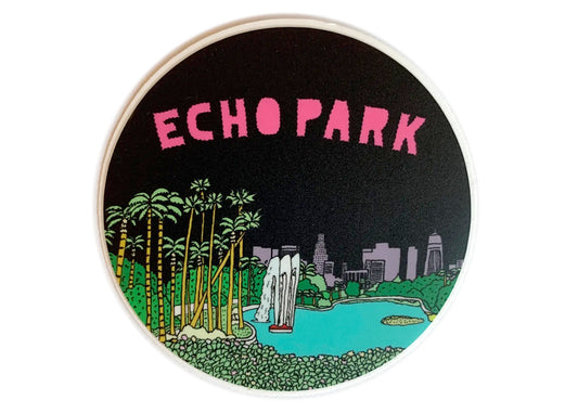 Echo Park At Night Sticker