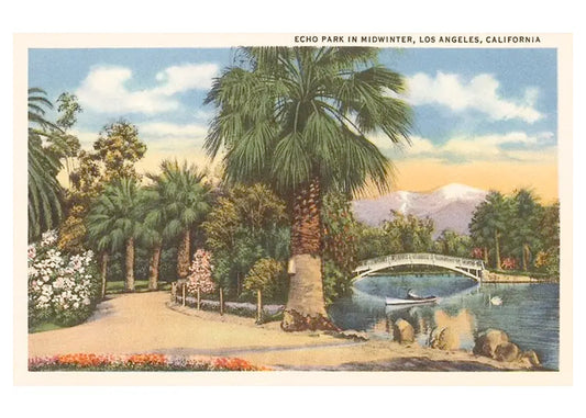 Echo Park In Midwinter Postcard