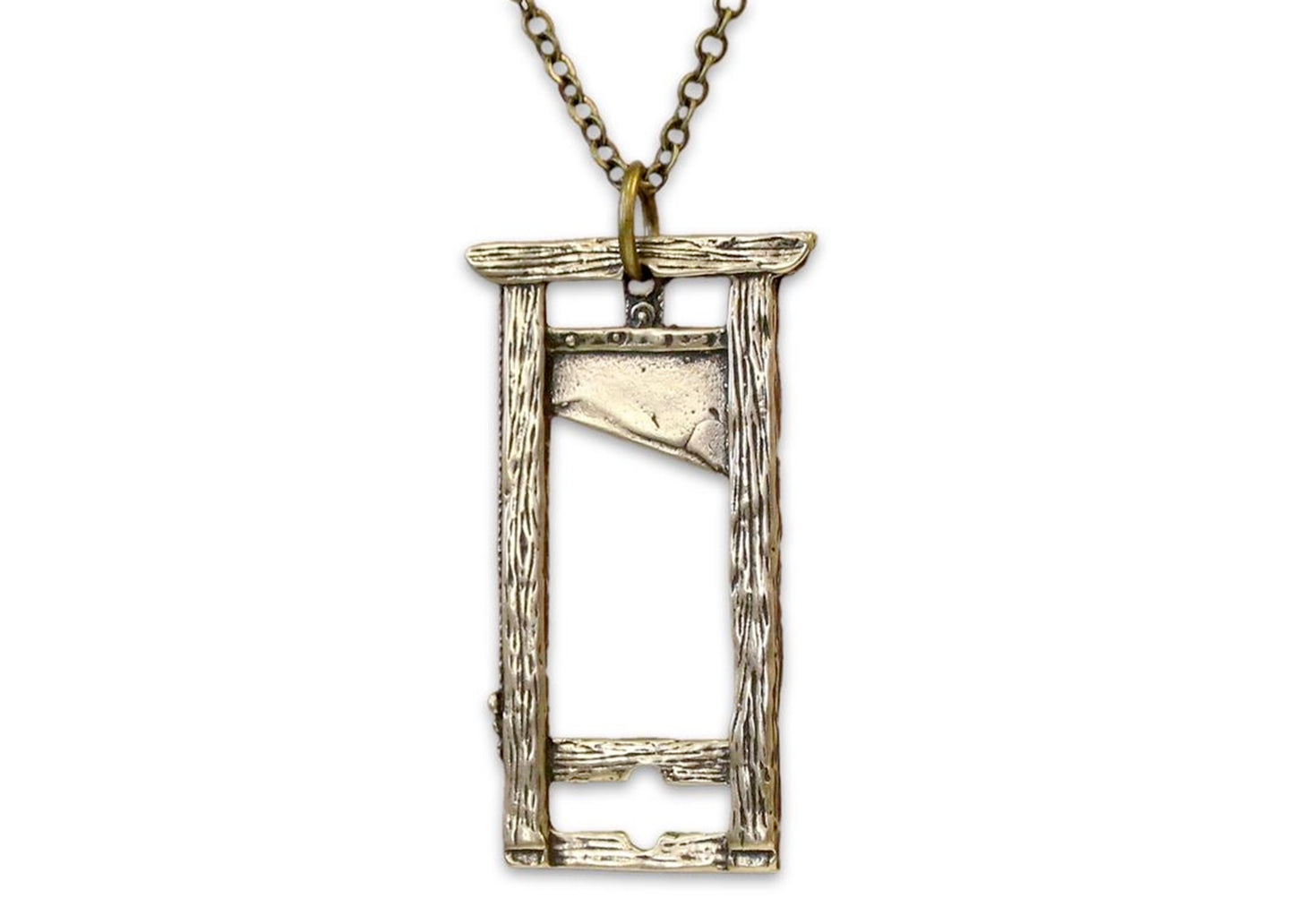 French Guillotine Necklace In Bronze