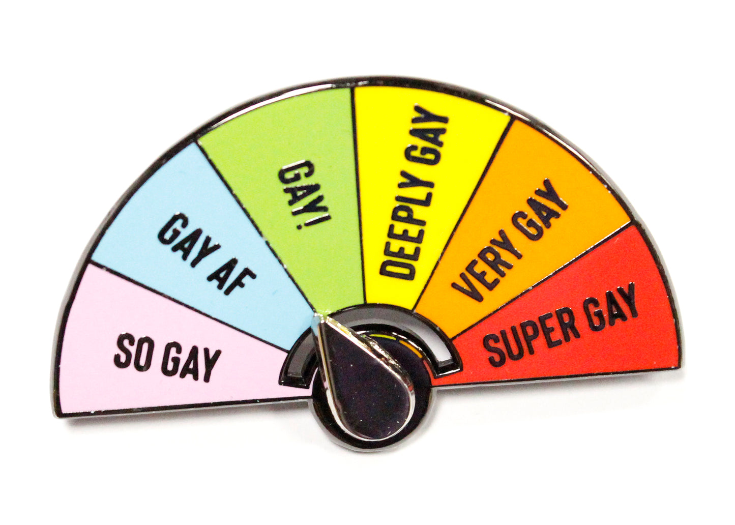 Super Gay Spinner Enamel Pin