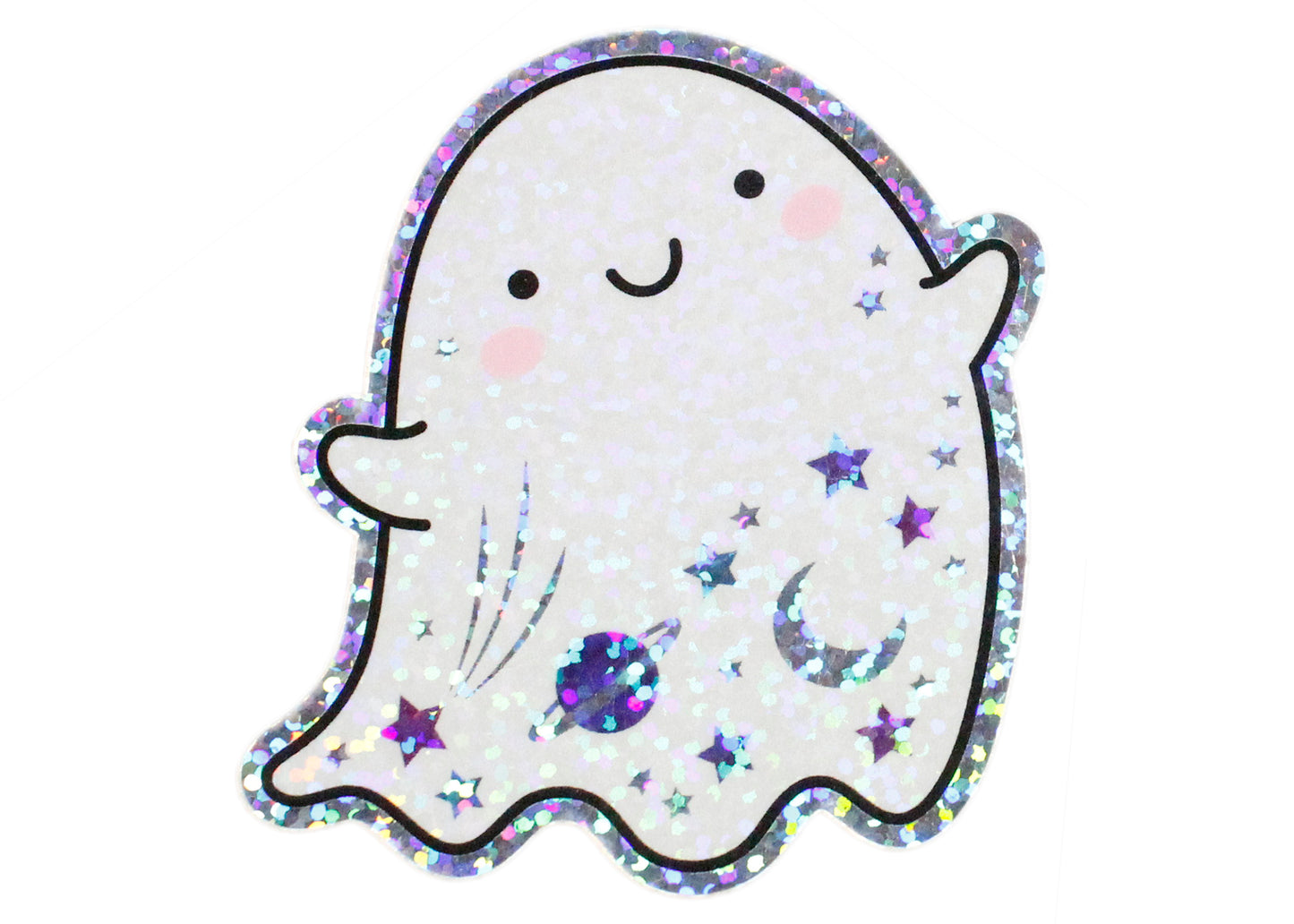 Holographic Glitter Ghost Sticker