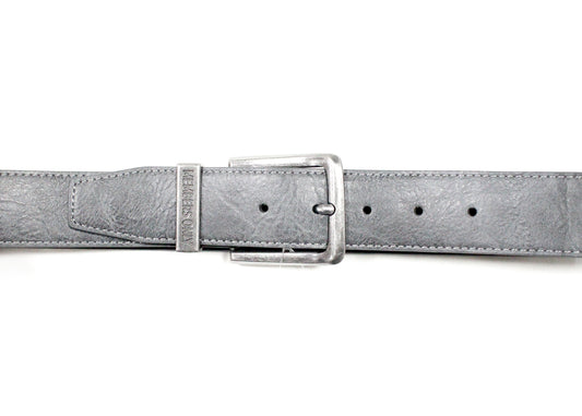 Marbled Dark Grey Leather Belt