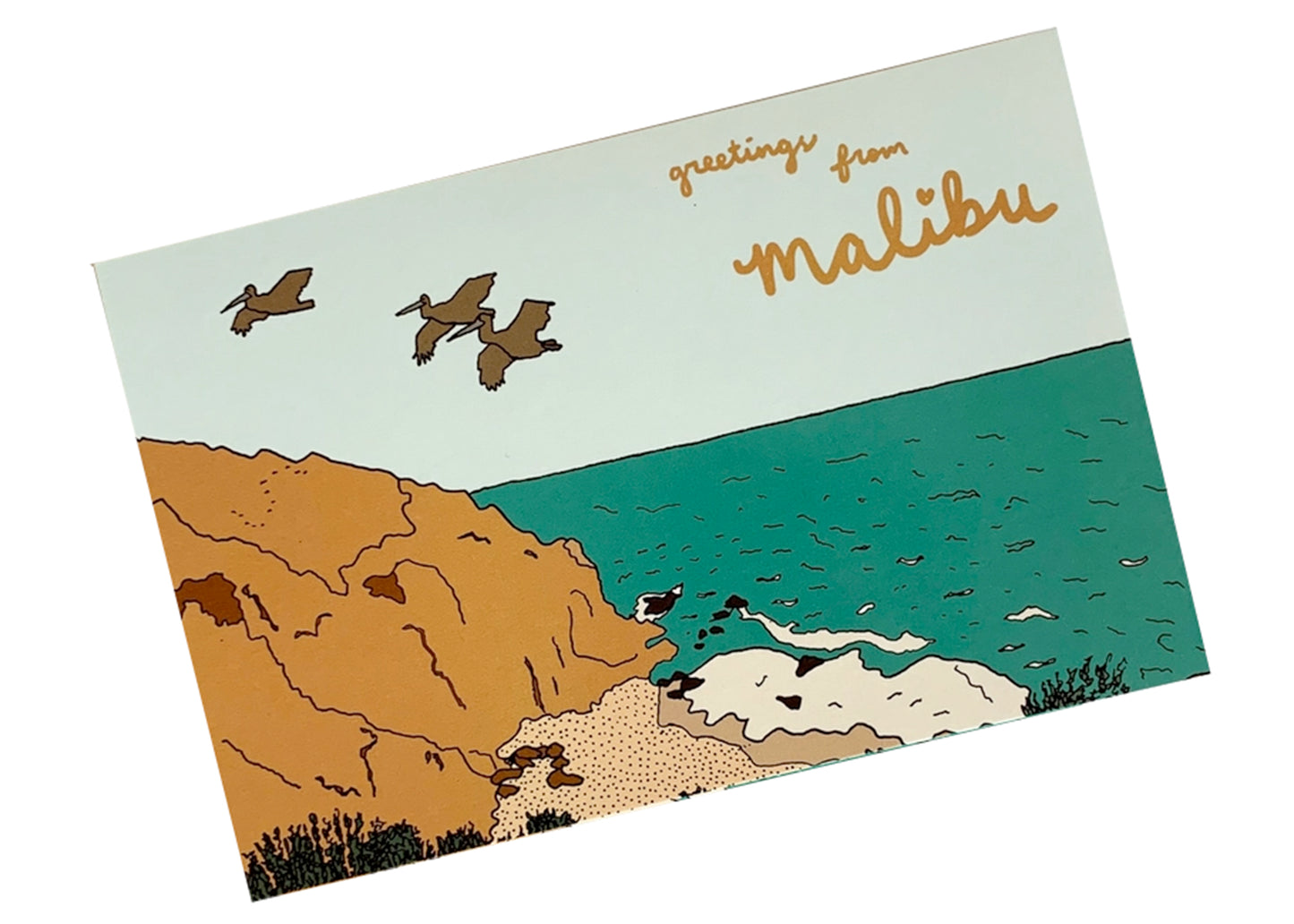 Greetings From Malibu Postcard