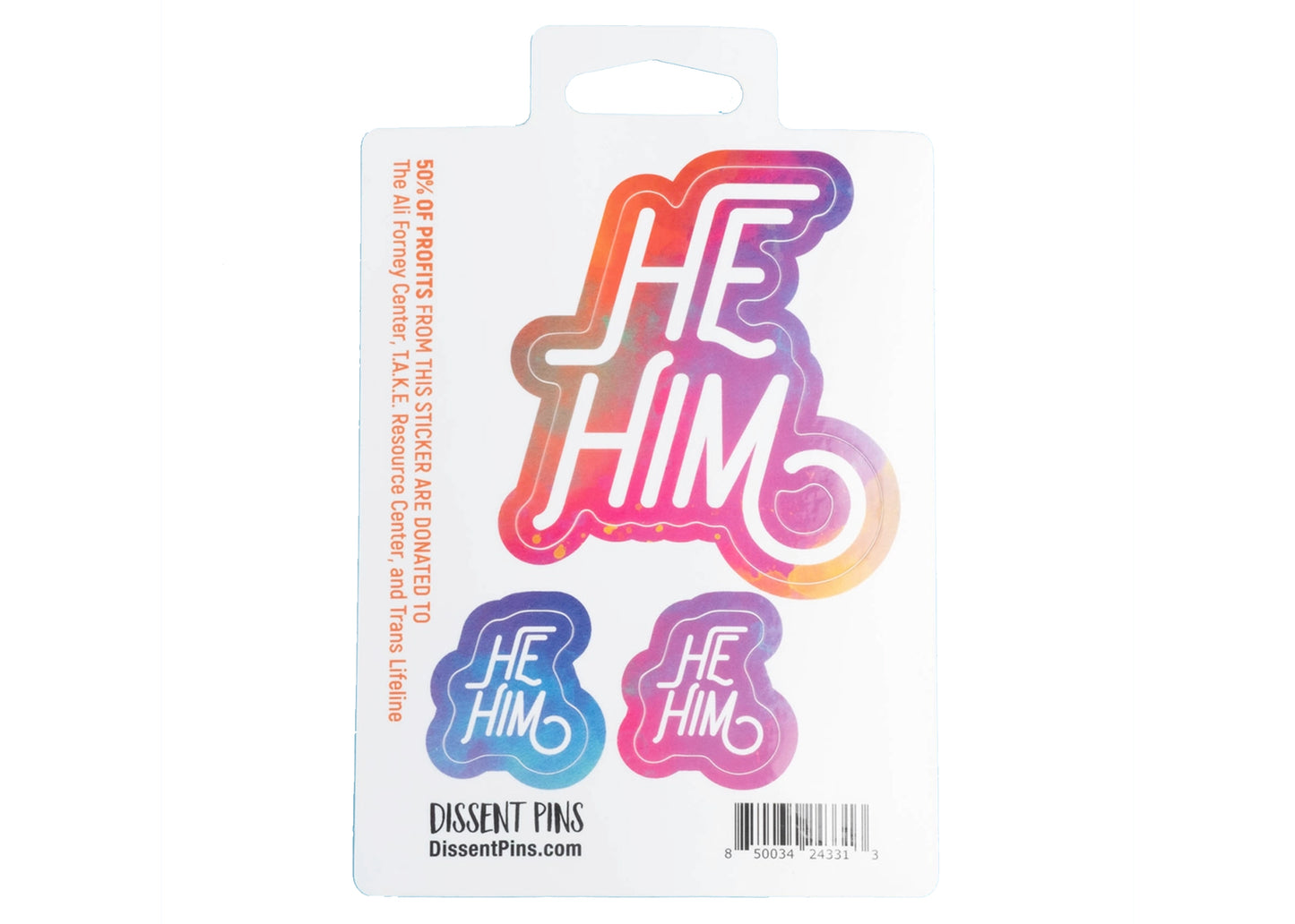 He Him Pronoun Sticker Sheet