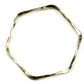 Hexagon Bangle Bracelet in Brass
