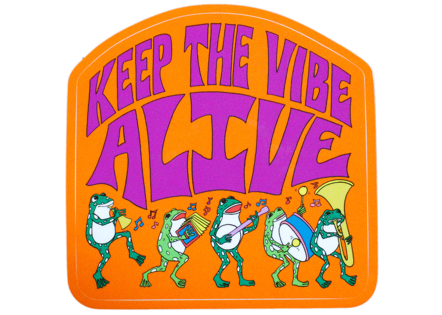 Keep The Vibe Alive Frog Parade Sticker