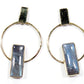 Labradorite Bar Hoop Earrings