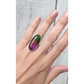Large Oval Ring in Pink & Green Dragon Vein Agate