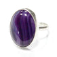 Large Oval Ring with Psychedelic Purple Agate
