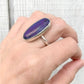 Large Oval Ring in Purple Dragon Vein Agate