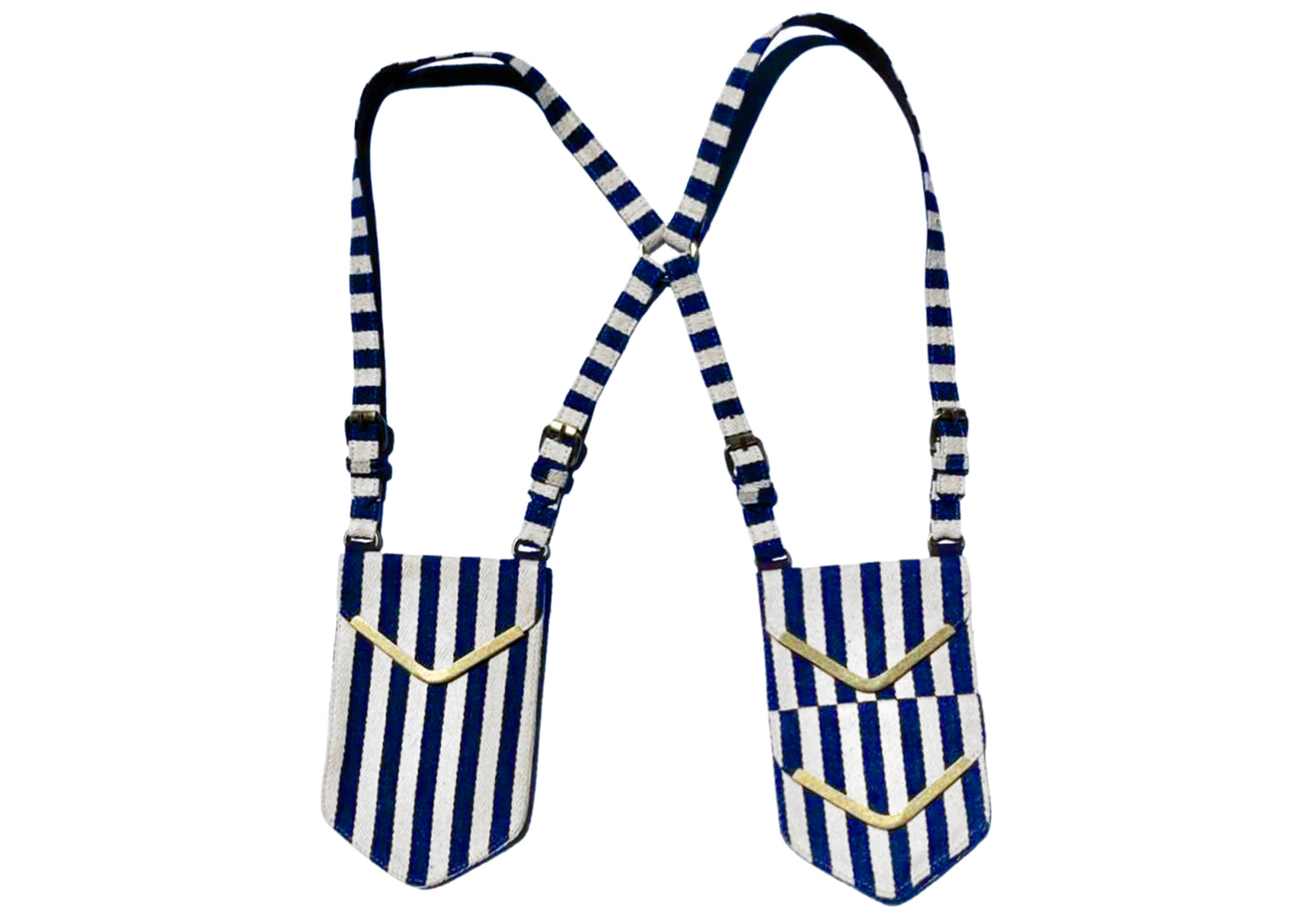 Lincoln Holster In Navy & White Stripe Canvas