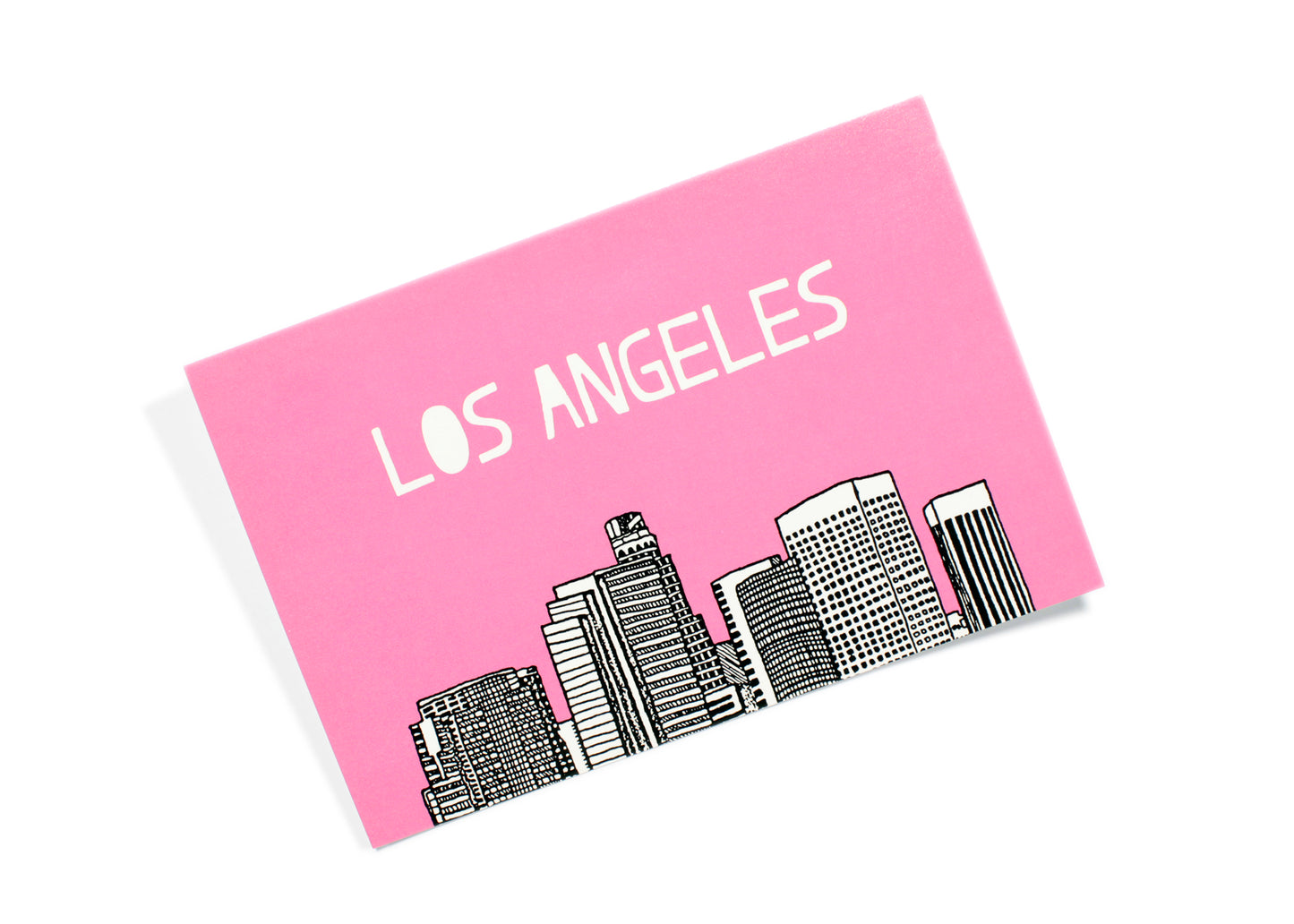 Los Angeles Pink Skyline Postcard
