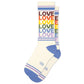 Love Retro Rainbow Gym Socks