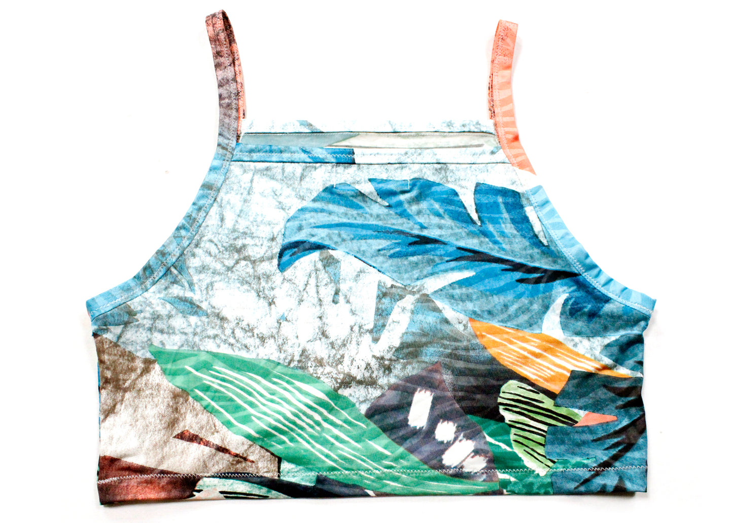 Quattro Crop Tank in Tropicalia