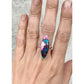Marquise Cut Dahlia Copper Turquoise Ring