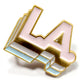 Los Angeles Enamel Pin in Matte Gold